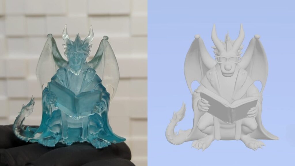 3Dモデル生成AI「Tripo AI」でデータ作成したドラゴンの3Dプリント結果