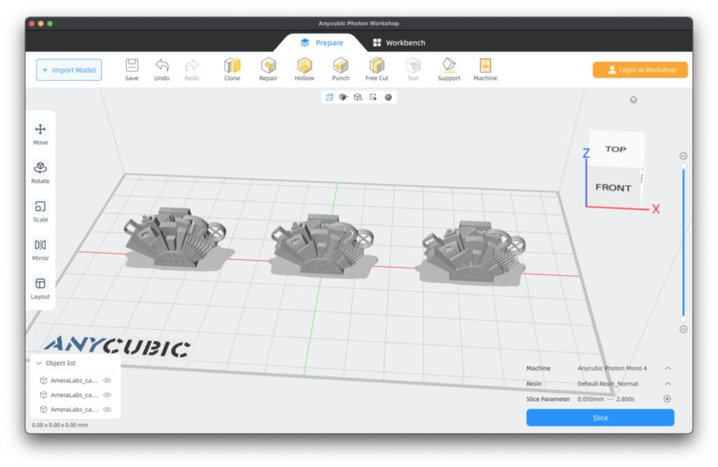 Anycubicの専用スライスソフト「Photon Workshop」