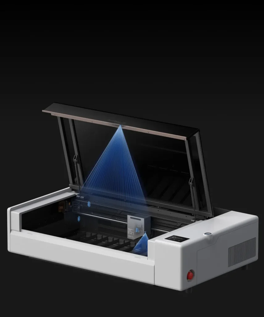 カメラとレーザーで材料の位置と高さを捉えるTriSense