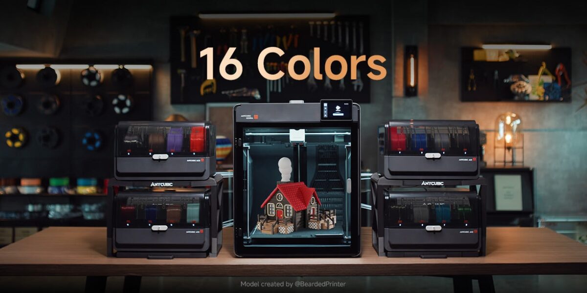 ACE 2 Proを4台使うKobra S1 Maxの16色構成(出典:Anycubic公式)