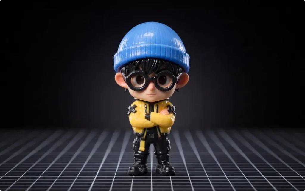 眼鏡と帽子のフィギュアの作例