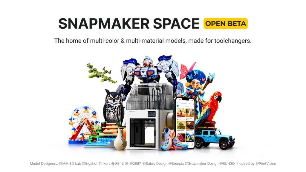 Snapmaker Spaceの公開Beta告知画像